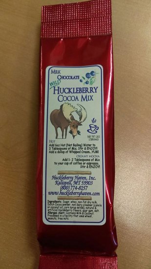 Wild Huckleberry Milk Chocolate Cocoa Mix, 5 Srvg - Click Image to Close