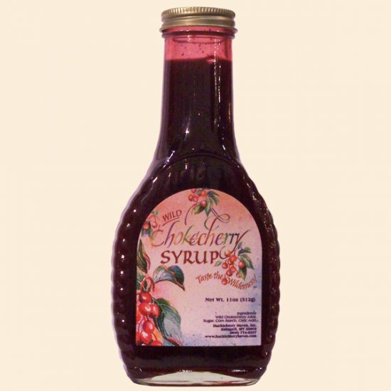 Wild Chokecherry Syrup - Banjo Bottle 11 oz. - Click Image to Close