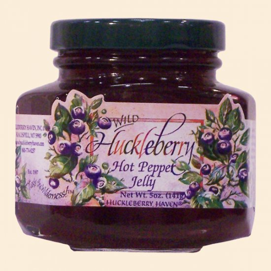 Wild Huckleberry Hot Pepper Jelly 5 oz. - Click Image to Close