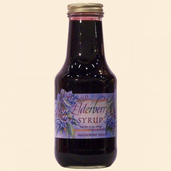 Wild Elderberry Syrup - Round Bottle 12 oz. - Click Image to Close