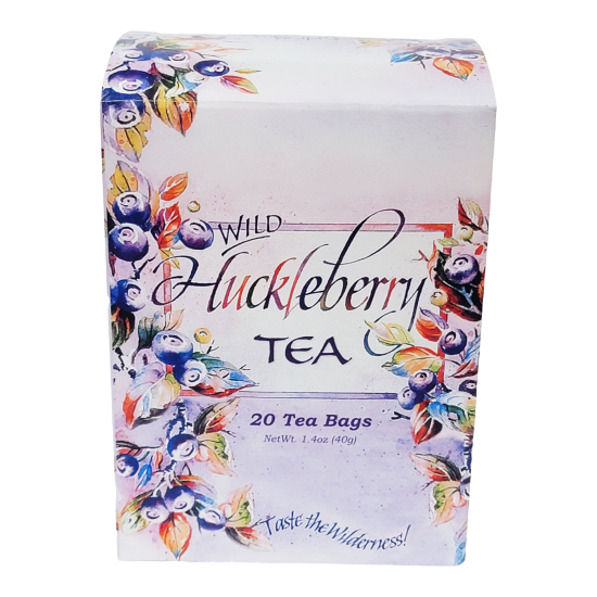 Wild Huckleberry Tea Box, 20 Tea Bags - Click Image to Close