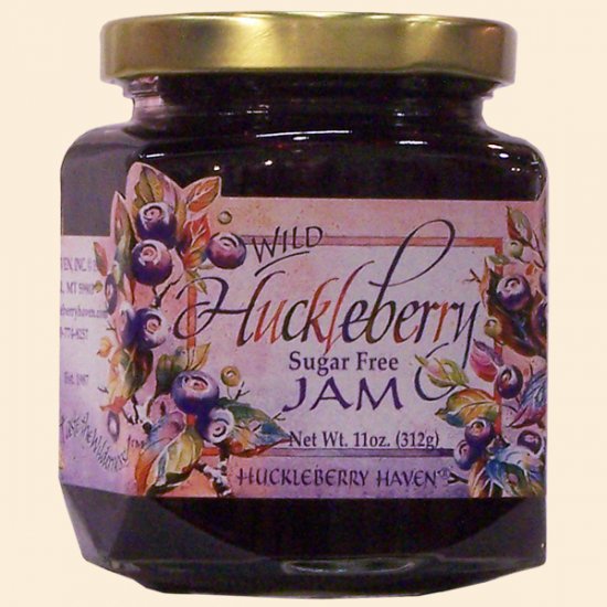 Sugar Free Wild Huckleberry Jam 11 oz. - Click Image to Close