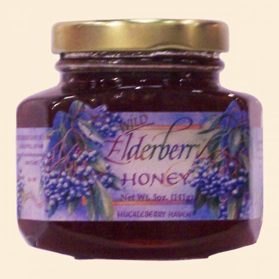 Wild Elderberry Honey 5 oz. - Click Image to Close