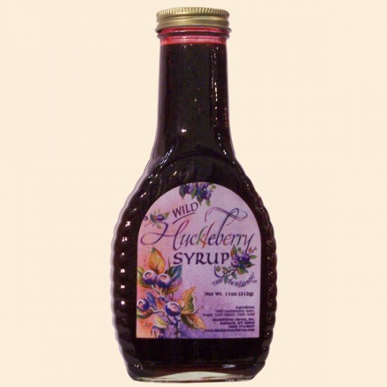Wild Huckleberry Syrup - Banjo Bottle 11 oz. - Click Image to Close