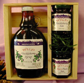 Gift Crate: Wild Huckleberry Syrup & Jams - Click Image to Close